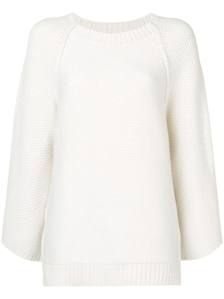 Hermès Pre-owned Wide Sleeve Sweater - Neutrals