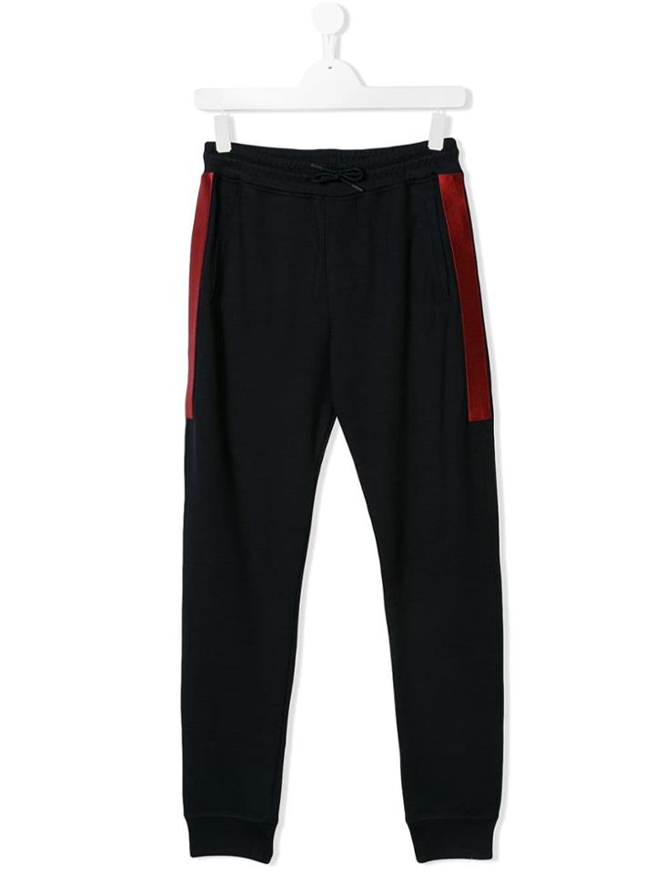 Emporio Armani Kids Contrast Panel Track Pants - Blue