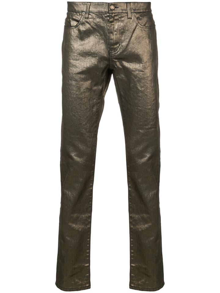 Saint Laurent Low Waisted Jeans - Yellow & Orange