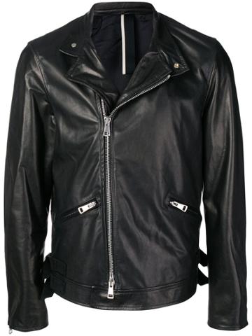 Low Brand Zipped Biker Jacket - Black