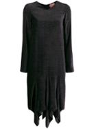 Romeo Gigli Pre-owned 1997 Pointed Hem Longsleeved Dress - Black