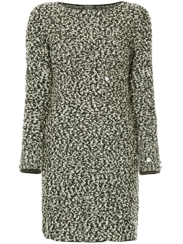Chanel Vintage Longsleeved Short Woven Dress - Black