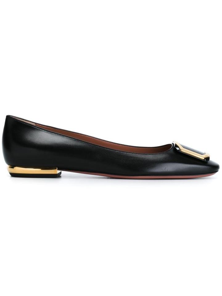Bally Branded Plaque Ballerinas