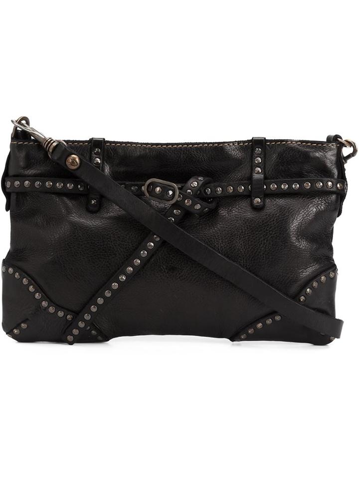 Campomaggi Studded Shoulder Bag, Women's, Brown