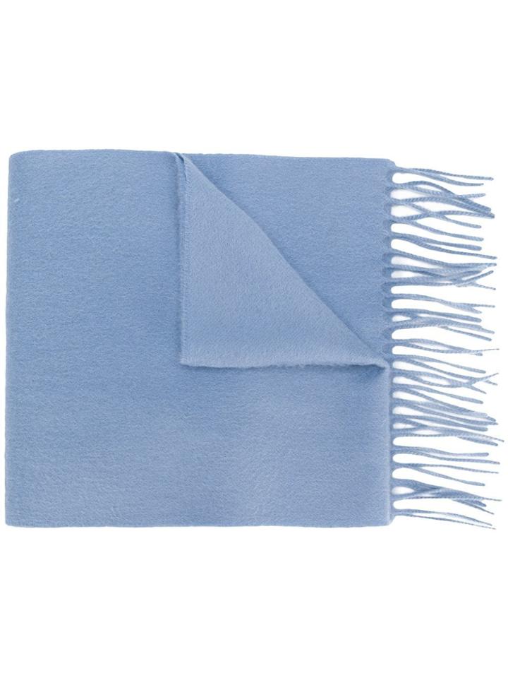 Pringle Of Scotland Classic Cashmere Scarf - Blue