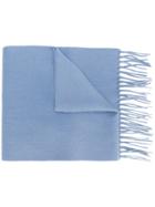 Pringle Of Scotland Classic Cashmere Scarf - Blue