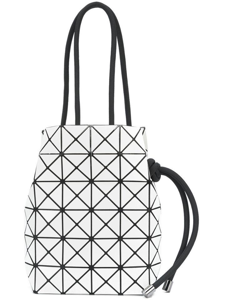 Bao Bao Issey Miyake Drawstring Pvc Triangle Bag - White