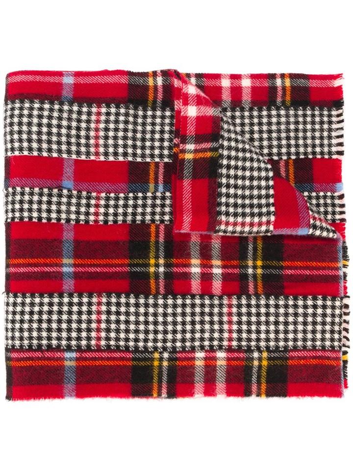 Comme Des Garçons Shirt Checked Scarf
