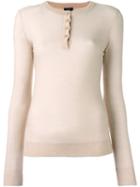Joseph Henley Jumper, Women's, Size: Xl, Nude/neutrals, Cashmere
