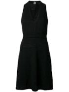 Missoni Fitted V-neck Dress, Women's, Size: 42, Black, Viscose/polyester/cotton