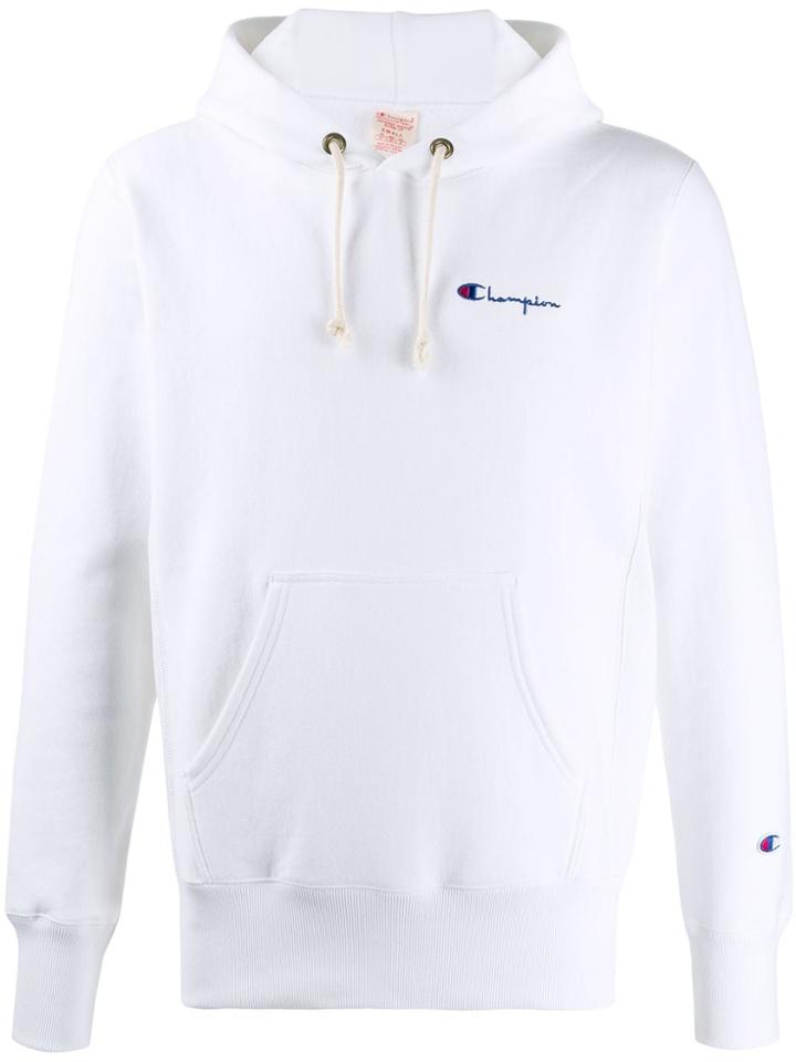 Champion Branded Relaxed-fit Hoodie - White