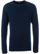 Giorgio Armani Ribbed Jumper, Men's, Size: 54, Blue, Cotton/cashmere