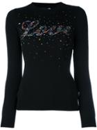 Love Moschino Star Studded Jumper, Women's, Size: 44, Black, Polyamide/viscose/wool
