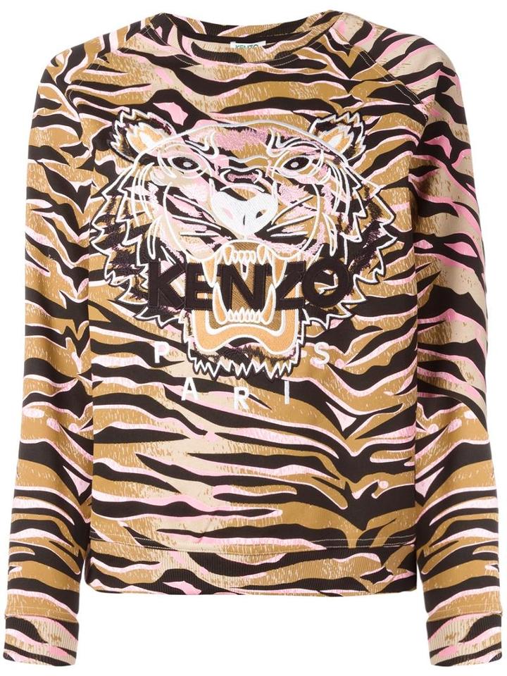 Kenzo 'tiger' Sweatshirt, Women's, Size: Xs, Brown, Cotton