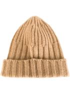 Roberto Collina Fold Up Bottom Hat, Men's, Nude/neutrals, Nylon/camel Hair/merino