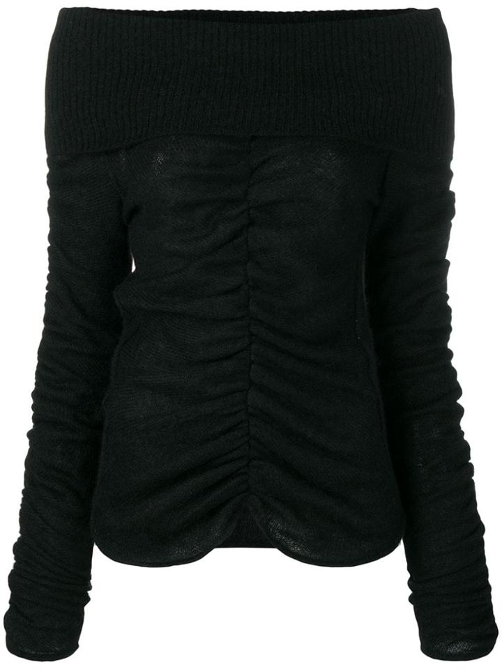 Philosophy Di Lorenzo Serafini Off The Shoulder Knitted Top - Black