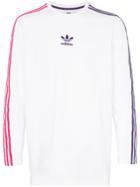 Adidas Sportivo Contrast Stripe Long Sleeve T-shirt - White