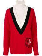 Moncler Gamme Rouge Logo Patch Sweater - Red