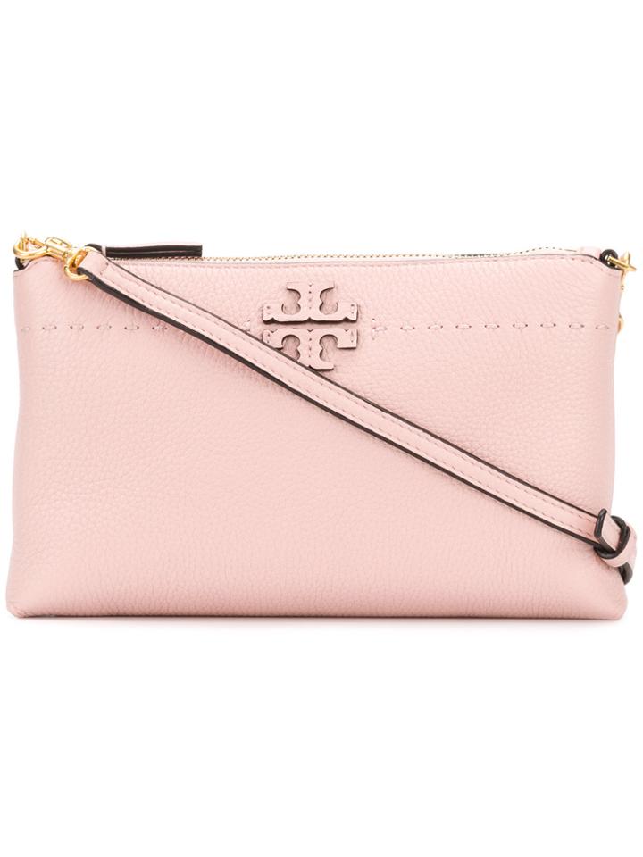 Tory Burch Front Logo Crossbody Bag - Pink & Purple