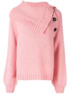Nº21 Buttoned Knit Jumper - Pink