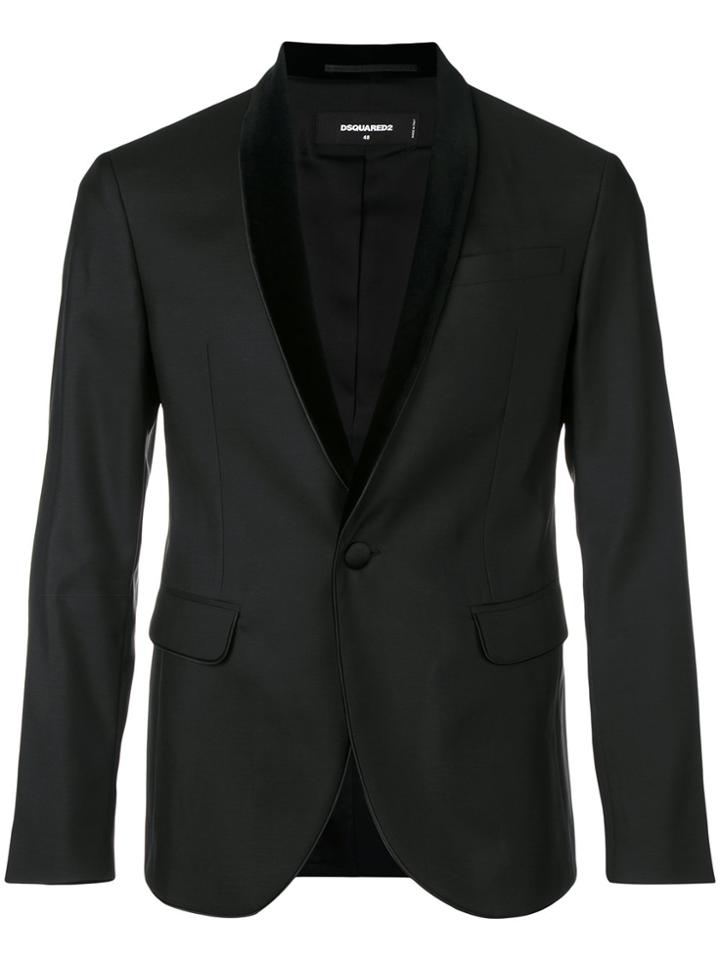Dsquared2 Shawl Collar Tuxedo Jacket - Black