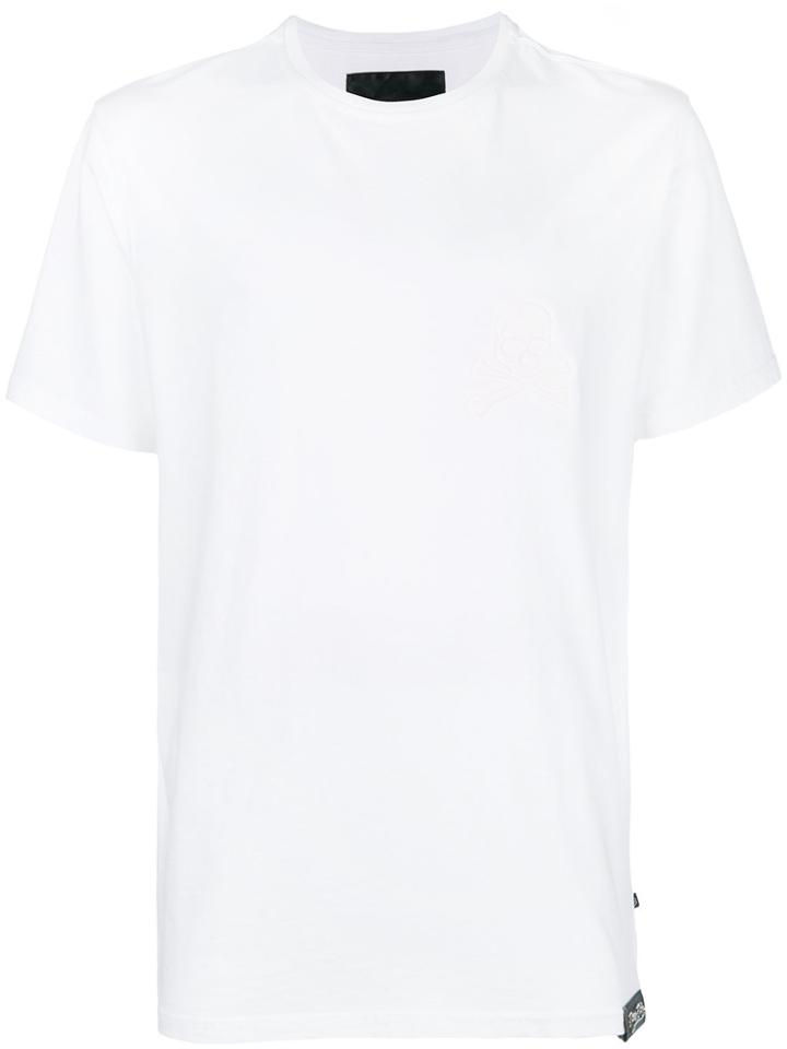 Philipp Plein Skull Embroidered T-shirt - White