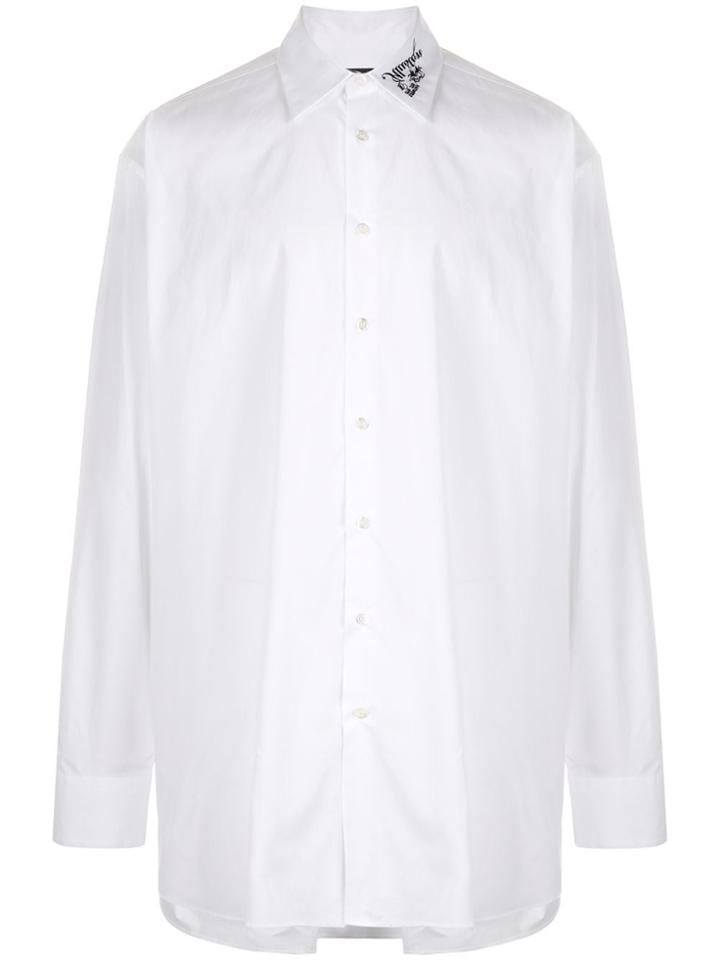 Raf Simons Embroidered Collar Shirt - White