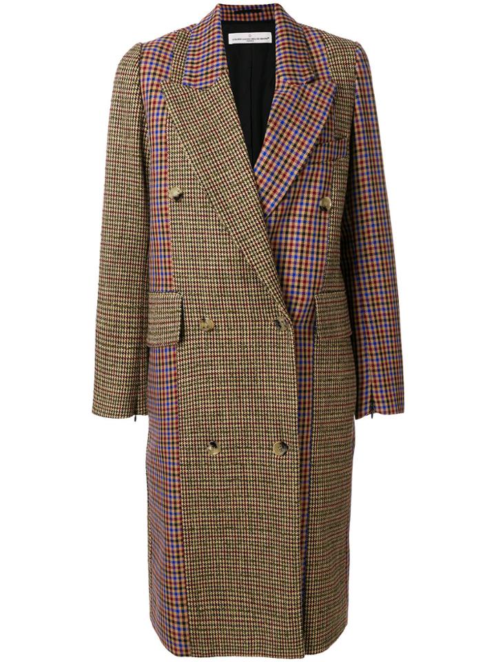 Golden Goose Deluxe Brand Color Block Checkered Coat - Multicolour