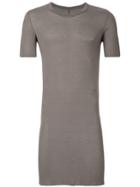 Rick Owens Long Length Fitted T-shirt - Grey