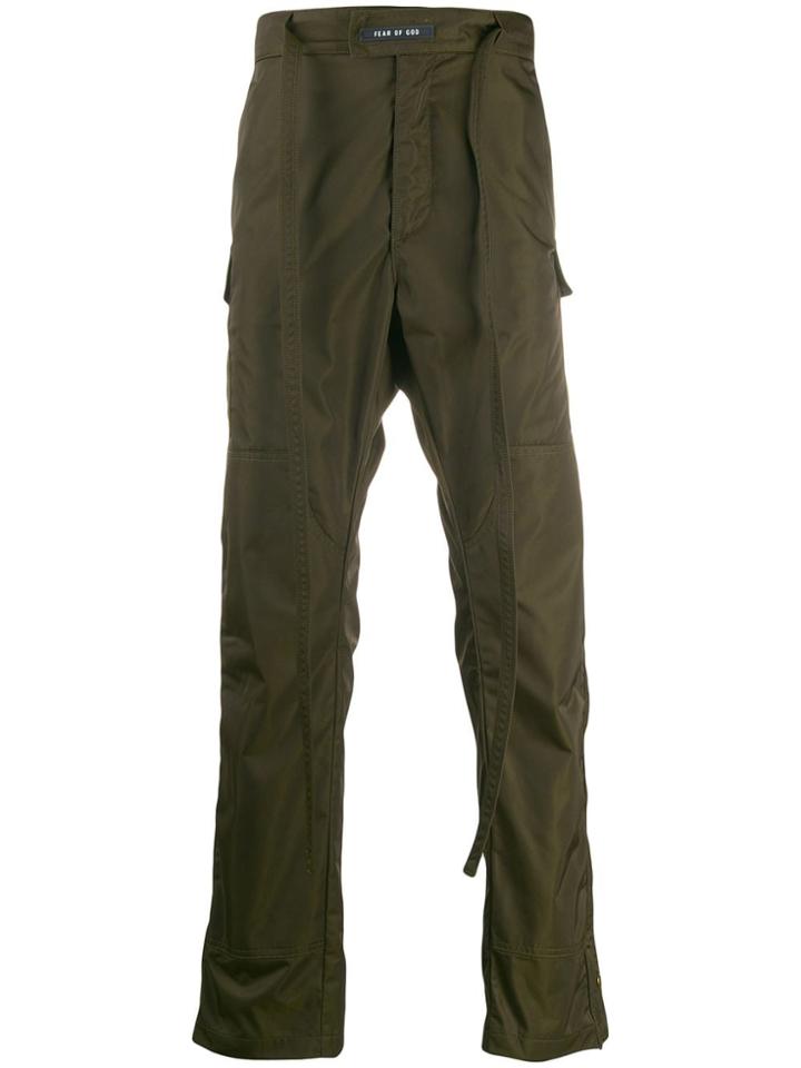 Fear Of God Tie Fastened Cargo Trousers - Green