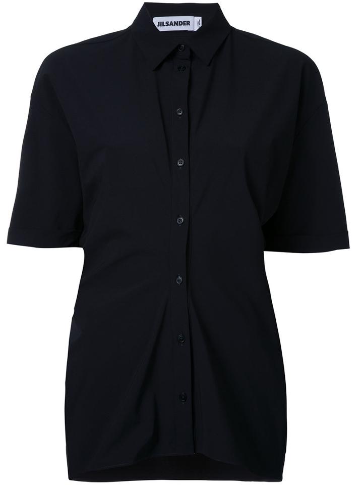 Jil Sander - Short-sleeve Shirt - Women - Elastodiene/polyamide - 46, Black, Elastodiene/polyamide