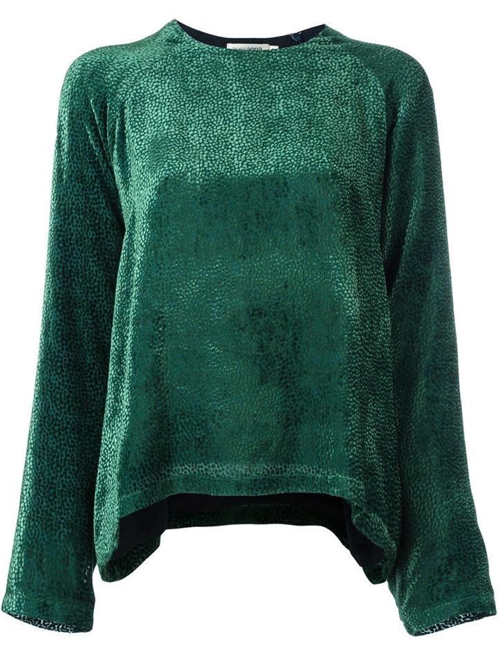 Roseanna Devoré Blouse, Women's, Size: 36, Green, Silk/viscose