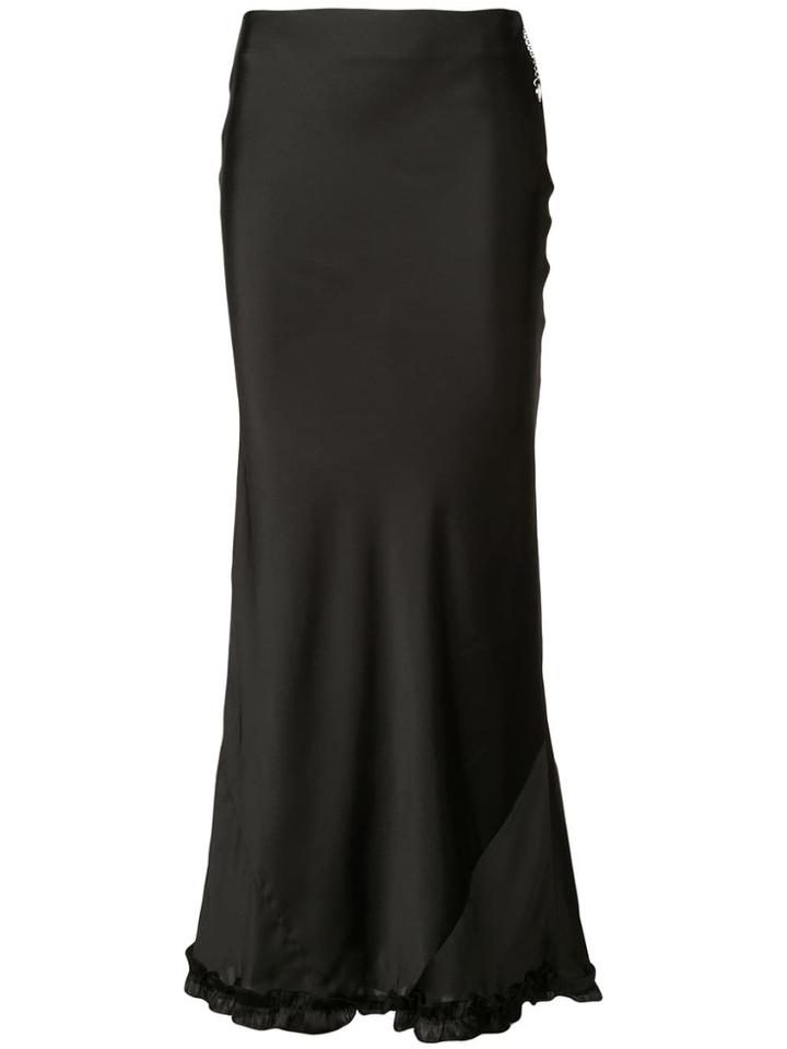 Paco Rabanne Long Fitted Skirt - Black