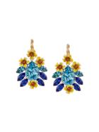 Dolce & Gabbana Floral Pendant Earrings - Blue