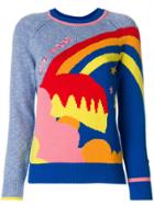 Mira Mikati Rainbow Knit Sweater - Blue