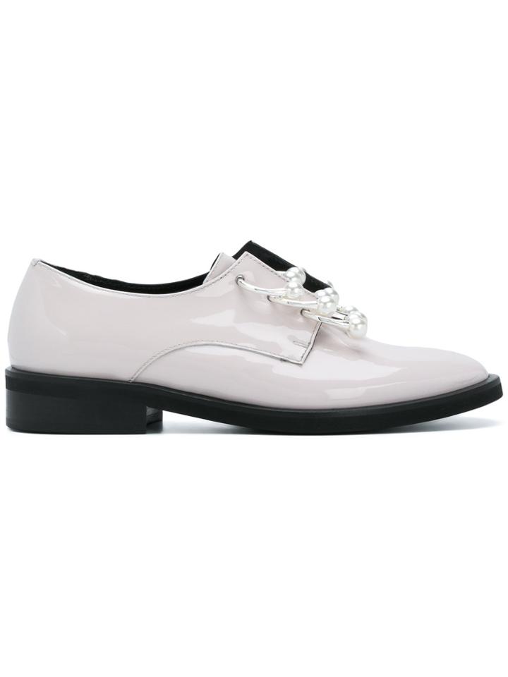 Coliac Ring-embellished Oxford Shoes - White