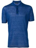 Roberto Collina Sheer Polo Shirt - Blue