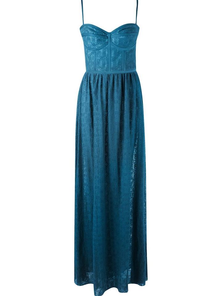 Emannuelle Junqueira Lace Party Dress, Women's, Size: 42, Blue, Cotton/polyamide