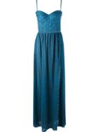 Emannuelle Junqueira Lace Party Dress, Women's, Size: 42, Blue, Cotton/polyamide