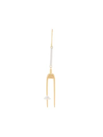 Ooak Fork Single Earring - Gold