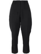 Fendi - Cropped Trousers - Women - Mohair/wool - 44, Black, Mohair/wool