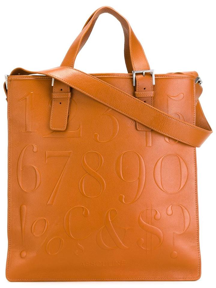 Assouline Didot Bookbag Tote, Adult Unisex, Brown, Calf Leather