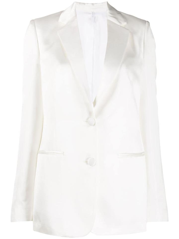Helmut Lang Single-breasted Fitted Blazer - White