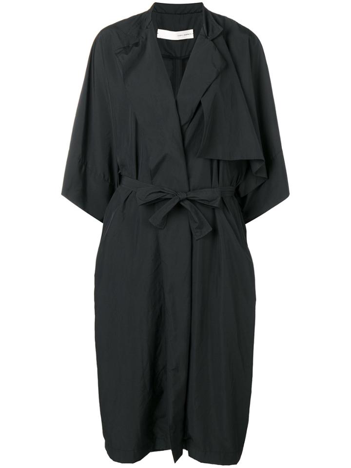 Isabel Benenato Oversized Trench Coat - Black