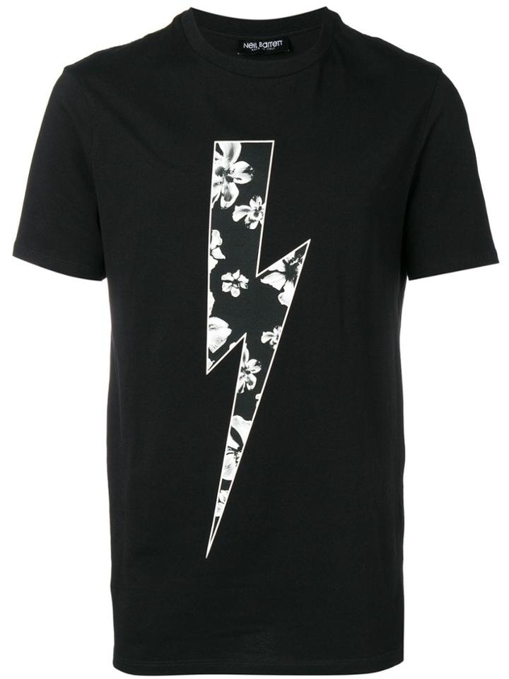 Neil Barrett Floral Bolt T-shirt - Black