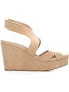 Pedro Garcia Wedge Sandals, Women's, Size: 40, Nude/neutrals, Suede