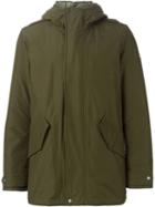 Woolrich Hooded Jacket, Men's, Size: Xl, Green, Cotton/nylon/polyester