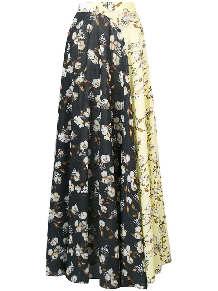 Off-white Clash Floral Patterned Skirt - Multicolour