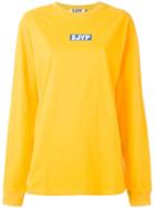 Steve J & Yoni P Logo Print Sweatshirt, Women's, Size: Medium, Yellow/orange, Cotton