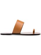 Atp Atelier Terra Brown Astrid Vacchetta Leather Sandals